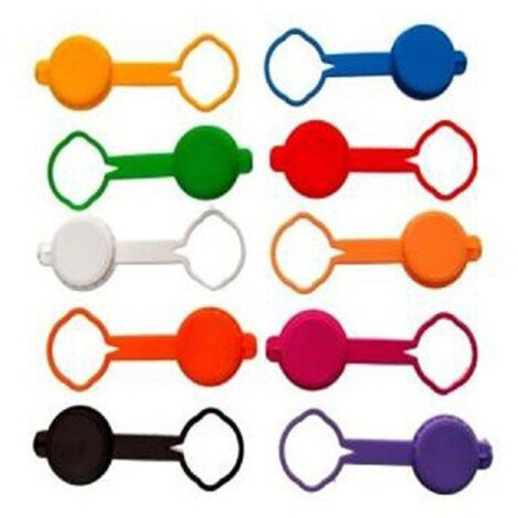 TRADE SHOP - Set 40 Tappi Tappo Con Collarino Per Alimenti Bottiglie Vino Acqua In Plastica -