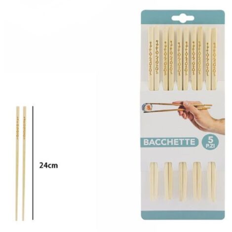 BACCHETTE CINESI GIAPPONESI DECORATE 5 COPPIE 10 BACCHETTE IN LEGNO LACCATO