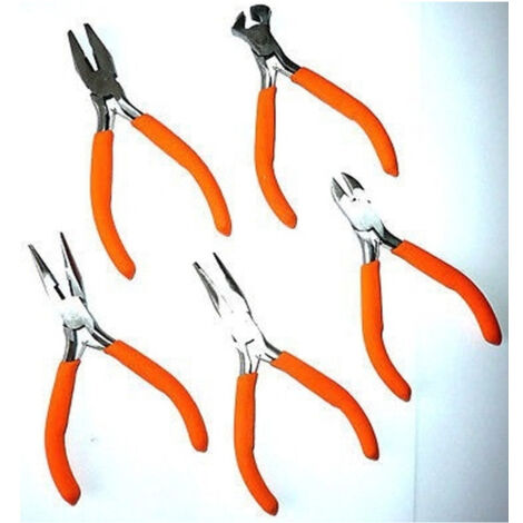Trade Shop - Set 5 Pcs. Mini Alicates De Corte Para Electrónica Mm120 Precisión Modelismo -