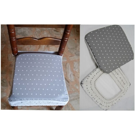 TRADE SHOP - Set 6 Coprisedia Cuscini Con Fascia Cuscino Per Sedie Imbottito Sfoderabile -