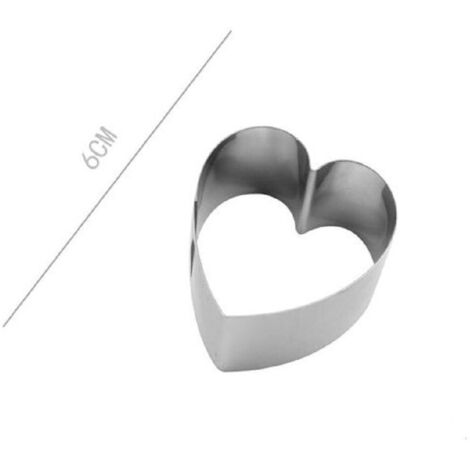 Trade Shop - Set 6 Pz Forme A Cuore Per Dolci Biscotti Cake Design Stampini Torte 6 Cm 98932 -