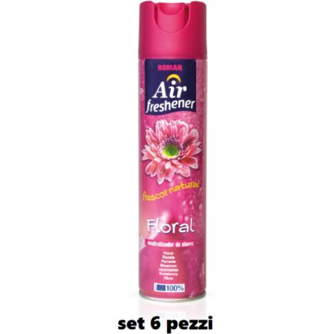 Trade Shop - SET 6 STÜCK LUFTERFRISCHER SPRAY NACH HAUSE DUFT FRISCH 300ML BLUMIG -