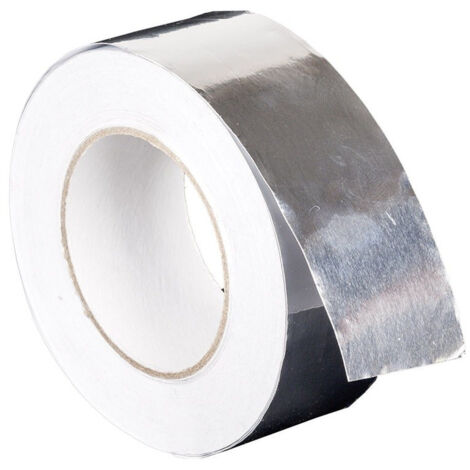 Trade Shop - SET 6-TEILIGE ROLLEN ALUMINIUM-VERPACKUNGSKLEBEBAND SILBER SICHERHEIT -