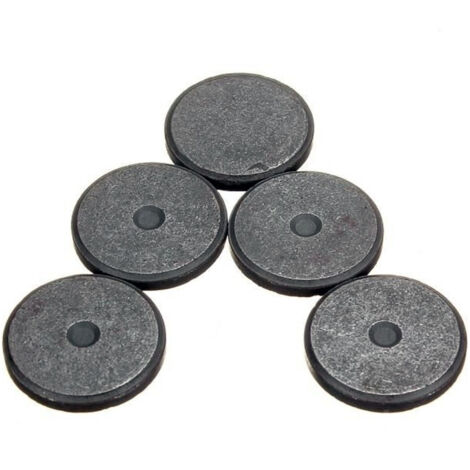 TRADE SHOP - Set 60 Calamite Tonde 1.9 Cm Magneti Neri Dischetti Decorazioni Foto Fai Da Te -
