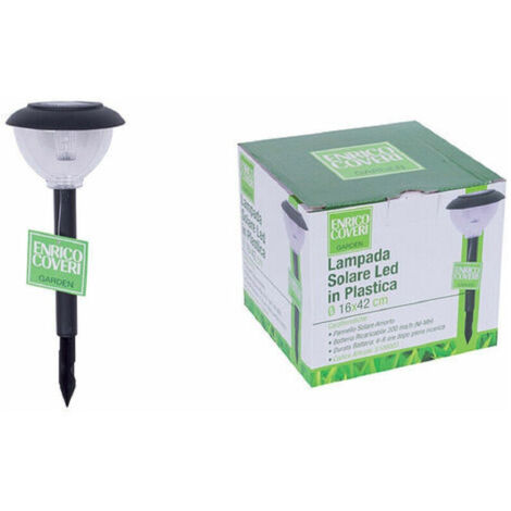 TRADE SHOP - Set 6pz Lampada Solare Led Tonda Giardino Picchetti In Plastica ø16x42cm 5109003 -