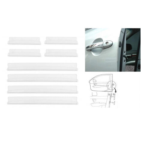 Trade Shop - SET 8 STÜCKE UNIVERSAL SCHUTZ FLEXIBEL KLEBSTOFF AUTO TÜR DICHTUNG STOSSFÄNGER -