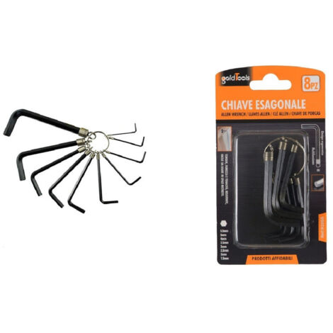 Trade Shop - SET 8-TEILIGES MULTIFUNKTIONS-INCHECKSSCHLÜSSEL ERGONOMISCHES DESIGN VERSCHIEDENE GRÖSSEN RING 91055 -