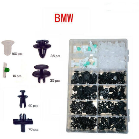 Trade Shop - Set Clip Di Fissaggio Per Auto Bmw Confezione 290 Pezzi Ricambi Plastica -