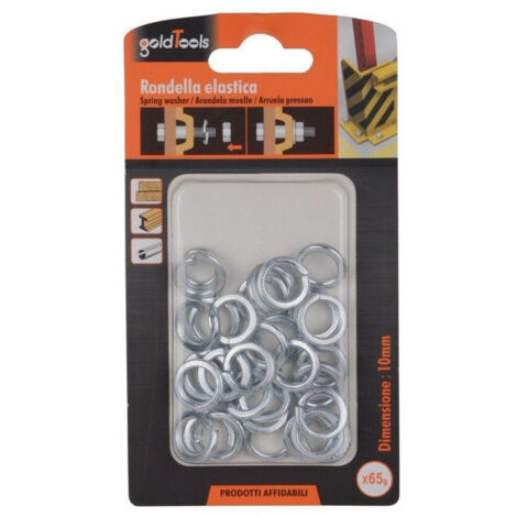 TRADE SHOP - Set Confezione 65gr. Rondelle Elastiche In Acciaio Rondella Diametro 10 Mm 90837 -
