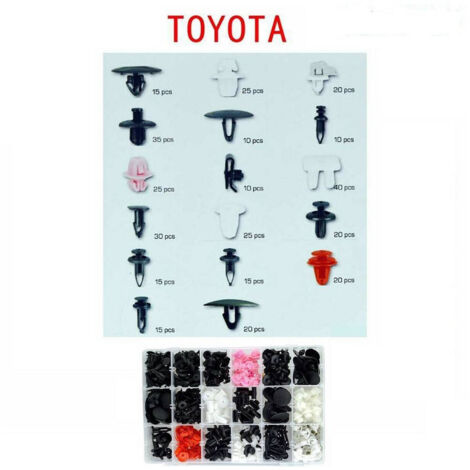 Trade Shop - Set De Clip De Fijación Para El Coche Toyota Pack 350 Piezas De Repuesto De Plástico -