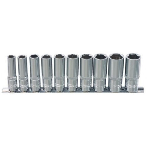 TRADE SHOP - Set Di Chiavi A Bussola Lunghe Multigrip Kit Da 1/2" Per Dadi Bulloni Rovinati -