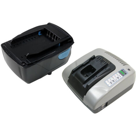 Trade-Shop Set: Li-Ion Akku 21,6V 5000mAh + Ladegerät mit USB für Hilti AG 125-A22, HDE 500-A22, SCM 22-A, SCW 22-A, SD 5000-A22, SF 22-A, SF 6-A22