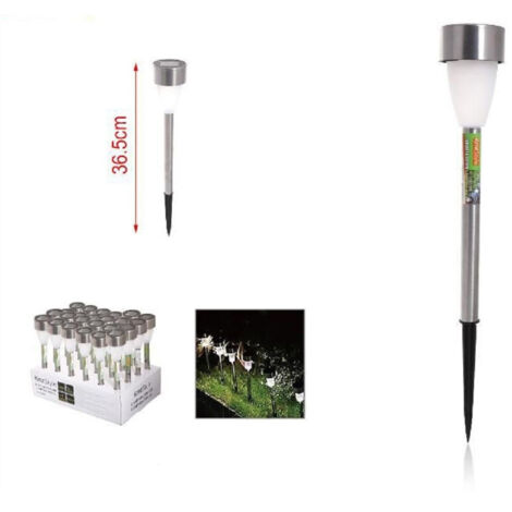Trade Shop - SET MIT 12 SOLAR-LED-LAMPEN MIT GARTENSPIEß FÜR DEN AUSSENBEREICH 36,5 CM 2002986 -