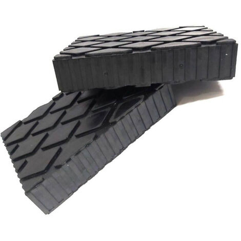 Trade Shop - SET MIT 2 GUMMI-PADS FÜR HEBEBRÜCKEN, PAD 16 X 12 X 3,5 CM -