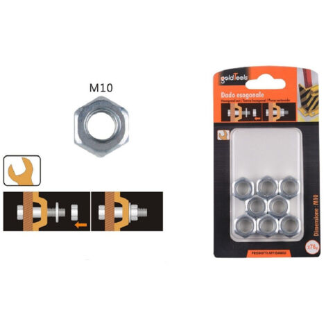 Trade Shop - SET PAKET 76GR.MUTTERN SECHSKANTMUTTERN SCHRAUBEN GRÖSSE M10 GEWINDE 90854 -