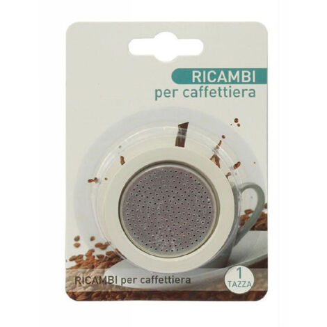 TRADE SHOP - Set Ricambi Guarnizione Gomma Filtro Per Caffettiera Moka Caffè 1 Tazza 53324 -