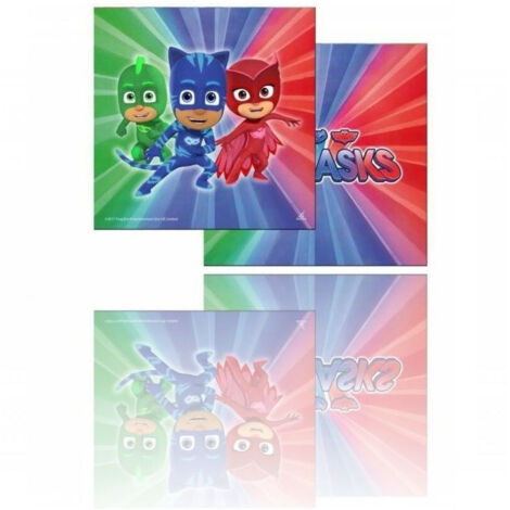Trade Shop - Set von 20 Stück US und Schäkel-Servietten Pyga PJ-Maske Nickelodeon Pijamax -