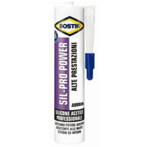 Trade Shop - Silicone Acetico Universale Colore Avorio Cartuccia Da 300ml Multiuso Prof -