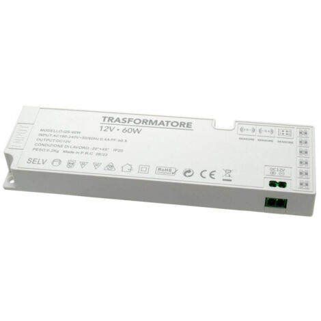 Trade Shop - Slim Power Supply 60w Transformador 230 A 12v Led Strip Lights Sensores -