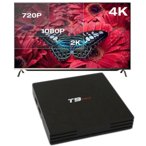 Trade Shop - SMART TV BOX T9 ANDROID 7.1.2 4GB RAM 32GB 4K IPTV GPU 5 CORE QUAD WIFI -