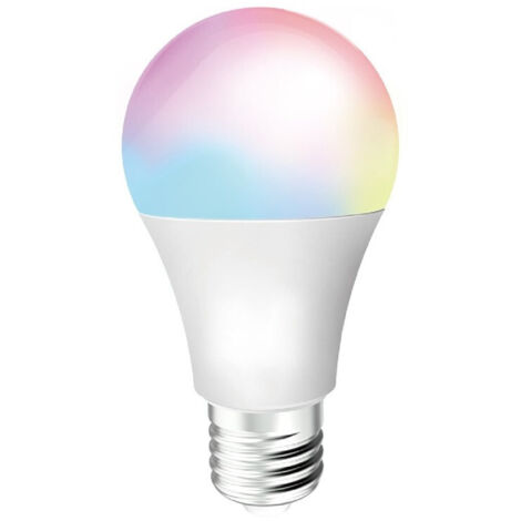 Trade Shop - SMARTE GLÜHBIRNE A60 10W LED RGB CCT DIMMBAR WIFI E27 APP ALEXA GOOGLE -