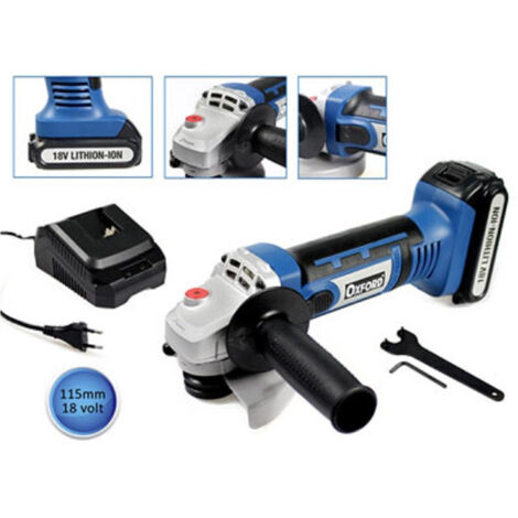 Trade Shop - Smerigliatrice Angolare A Batteria 18v Ricaricabile A Litio Flex Disco 115 Mm -