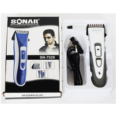 Trade Shop - Sn-7026 Recargable Sonar Sn-7026 Cortapelos Barba Bigote Patillas -