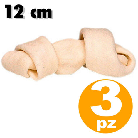 Trade Shop - SNACK FÜR CANE 3 BIANCO OSSO FORMA PEZZZZZEN MIT SET SPUNTINO -
