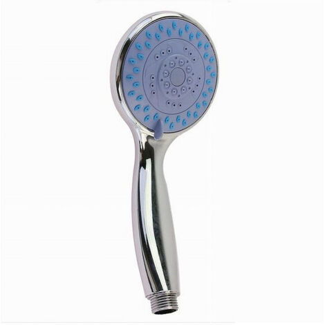 TRADE SHOP - Soffione Doccia 9.5x22cm Rotondo Doccetta Multigetto Doccino Bagno Moderno 79975 -