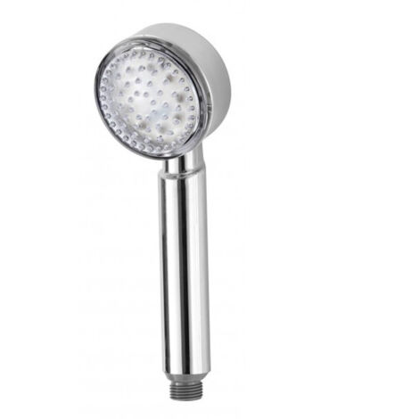 TRADE SHOP - Soffione Doccia In Abs Cromato Doccetta Monofunzione A Led Per Doccia -