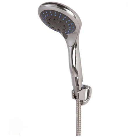 TRADE SHOP - Soffione Doccia In Abs Cromato Miscelatore Shower Doccetta 5 Tipi Getto -