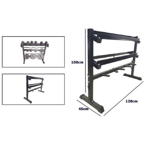Trade Shop - Soporte De Bastidor De Rack Dumbbell Disks Peso Expositor Gimnasio -