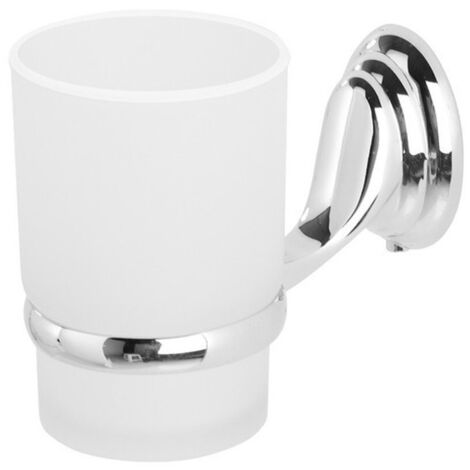 Trade Shop - Soporte De Cepillo Para Soporte De Acero De Pared De Vidrio Accesorios De Baño -