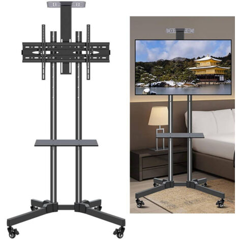Trade Shop - Soporte De Suelo Giratorio Para Televisores De 32-70 Pulgadas -