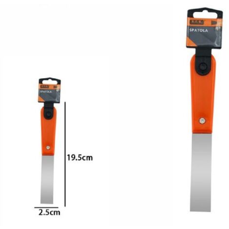 spatola per pareti stecca per stucco in acciaio impugnatura in legno 18cm  53274a