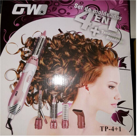 Trade Shop - Spazzola Ad Aria Phon 4 In 1 Per Capelli Donna Elettrico Parrucchieri Tp-4+1 -