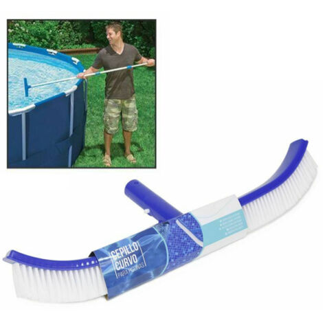 Trade Shop - Spazzola Curva Angolare Per Pulizia Angoli Fondo E Pareti Piscina Spazzolone 40 -