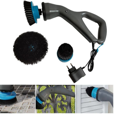 Trade Shop - Spazzolone Spazzola Rotante Cordless Ricaricabile Per Pulizia Di Ogni Superficie -