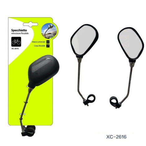 Trade Shop - Specchietto Retrovisore Flessibile Attacco Universale Per Bici Bicicletta Xc2616 -