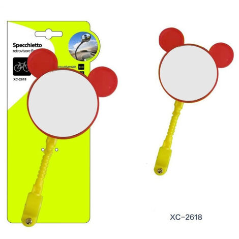 TRADE SHOP - Specchietto Retrovisore Flessibile Con Orecchie Universale Per Bicicletta Xc2618 -