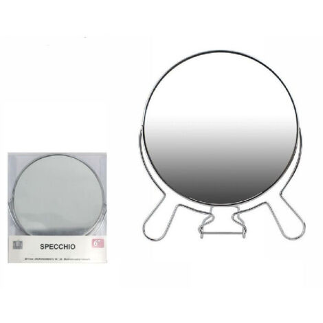 Trade Shop - Specchio Per Cosmetici Rasoio Barba Trucco Make Up Ingrandimento 6″ Pvc 07093 -