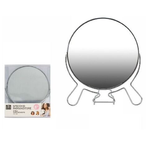 Trade Shop - Specchio Per Cosmetici Rasoio Barba Trucco Make Up Ingrandimento 8″ Pvc 07095 -