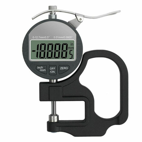 TRADE SHOP - Spessimetro Micrometro Digitale Misuratore Di Spessore 0-12.7 Mm Con Impugnatura -