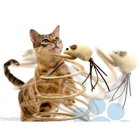 Trade Shop - SPIEL MIT KATZENKRATZBAUM BASIS FEDER KATZENSPIELZEUG -