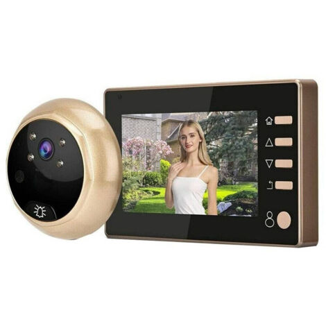 Trade Shop - Spioncino Elettronico Digitale Porta Campanello Con Monitor 4.3'' Con Fotocamera -