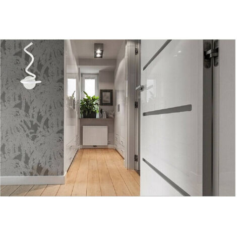 Trade Shop - Spiralförmige Wandleuchte für den Innenbereich, LED, 12 W, natürliches warmes und kaltes Licht, E24 -