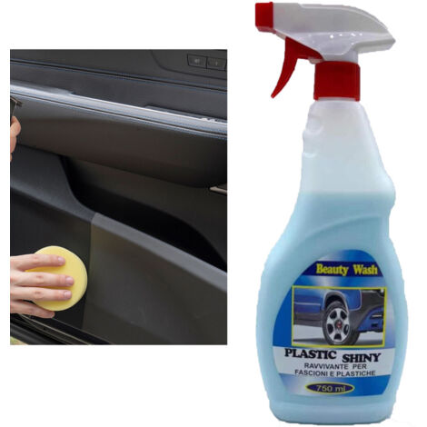 Trade Shop - Spray Detergente Ravvivante Per Fascioni E Plastiche Passsa Ruota Auto Da 750ml -