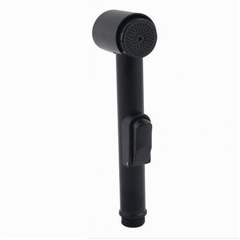TRADE SHOP - Spruzzatore Doccetta Per Bidet Wc Pulizia Doccia Vasca Da Bagno 18 Cm Nero 87547 -
