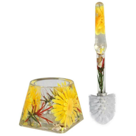 Trade Shop - Square Bathroom Bathroom Brush Door Decoration Yellow Flowers Bathroom Furniture -
