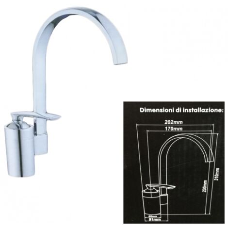 Trade Shop - STAHL SPÜLTISCHMISCHER 52326 EINHAND SPÜLTISCHARMATUR MIT HOHER AUSLAUF -